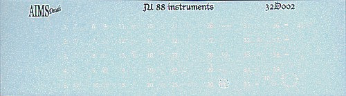 Aims 32D002 1:32 Junkers Ju-88A-1 cockpit instrument details