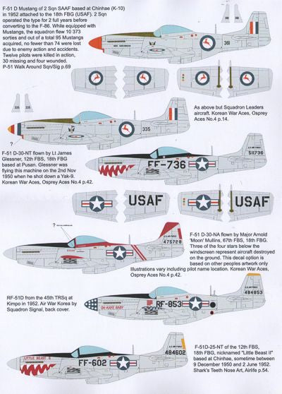 Aims 32D005 1:32 Korean War North-American F-51 Mustangs