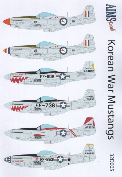 Aims 32D005 1:32 Korean War North-American F-51 Mustangs