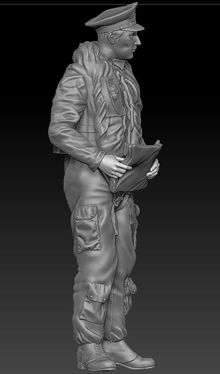 Aims 24F001 1:24 RAF/FAA pilot 1950's (one figure with choice of heads - one with flying helmet the other with FAA peaked cap