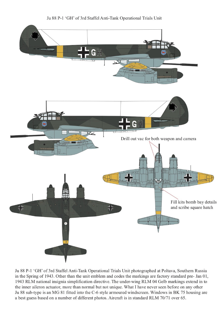 Aims 32P002 1:32 Junkers Ju-88P-1 conversion