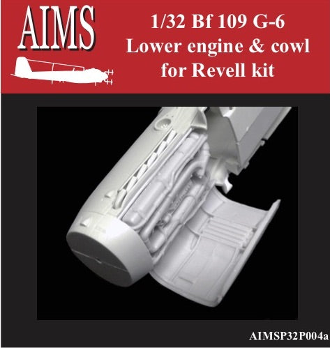 Aims 32P004A 1:32 Messerschmitt Bf-109G-6 lower engine plug and cowl