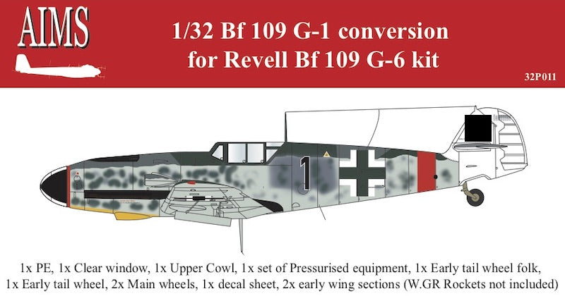 Aims 32P011 1:32 Messerschmitt Bf-109G-1 Conversion