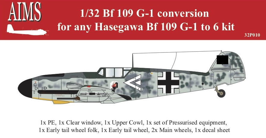 Aims 32P010 1:32 Messerschmitt Bf-109G-1 Conversion