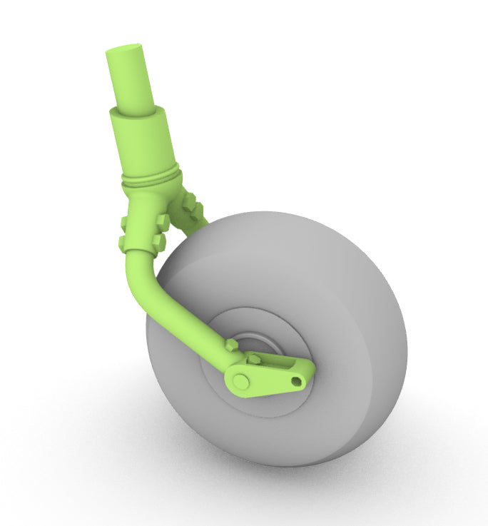 Aims 32P050 1:32 Hawker Hurricane early tail wheel fork (does not include tail wheel) (3D-Printed)