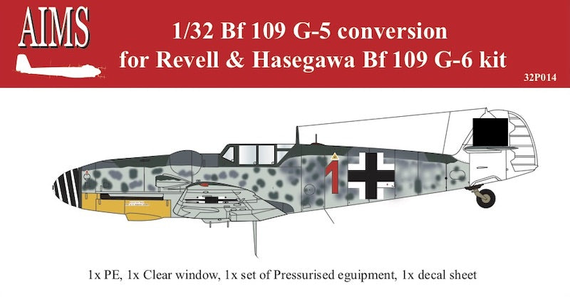 Aims 32P014 1:32 Messerschmitt Bf-109G-5 Conversion