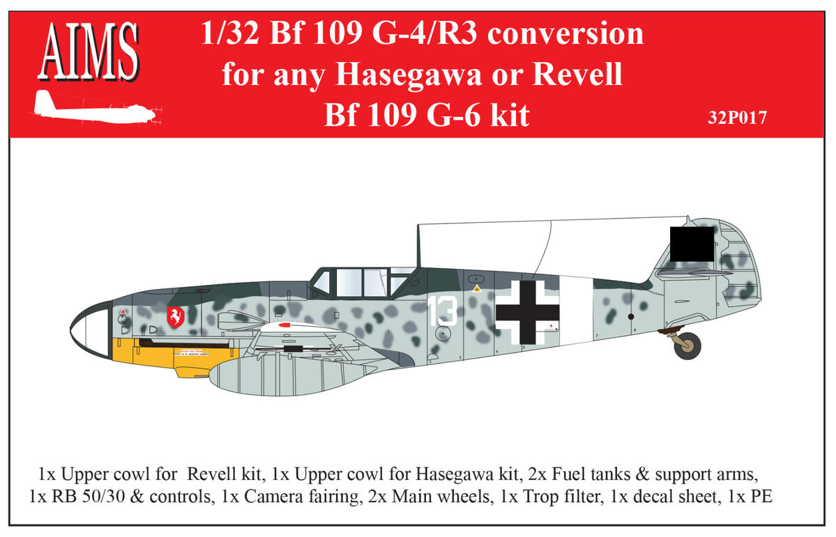 Aims 32P017 1:32 Messerschmitt Bf-109G-4/R3 Conversion