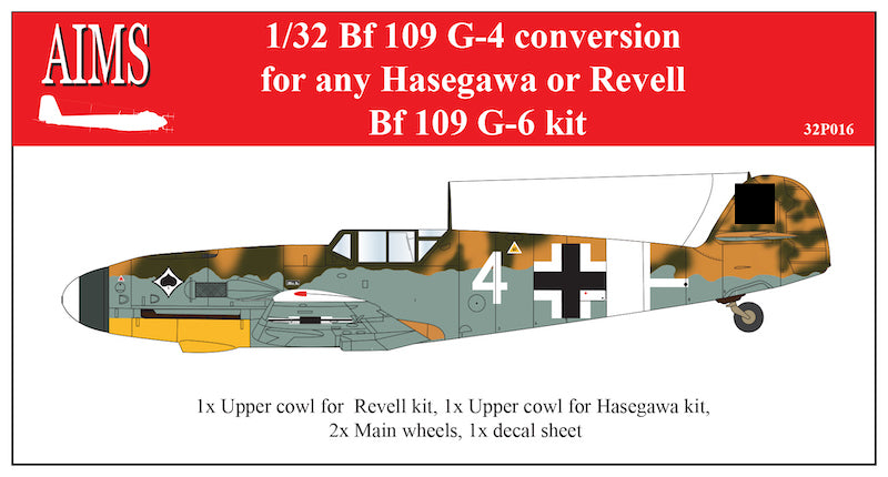Aims 32P016 1:32 Messerschmitt Bf-109G-4 Conversion