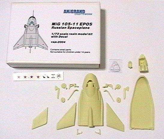 Anigrand Craftswork 2004 1:72 Mikoyan MiG-105-11 EPOS Soviet Space-plane / Lifting body project