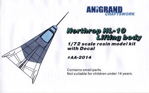 Anigrand Craftswork 2014 1:72 Northrop HL-10 The fastest Lifting body.