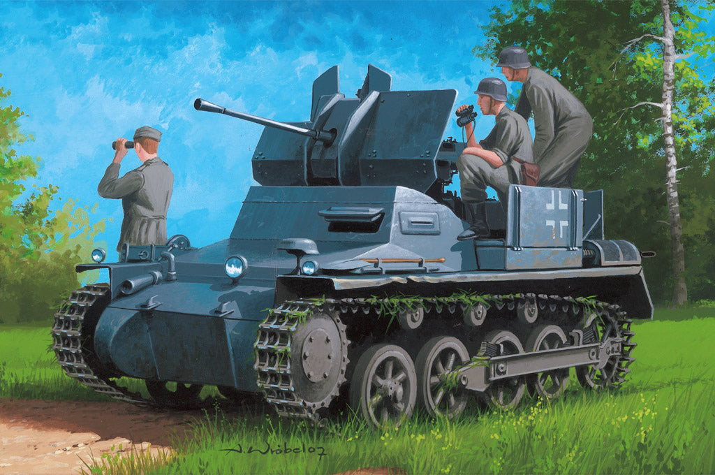 Hobby Boss 80147 1:35 German Flakpanzer IA with Ammo Trailer