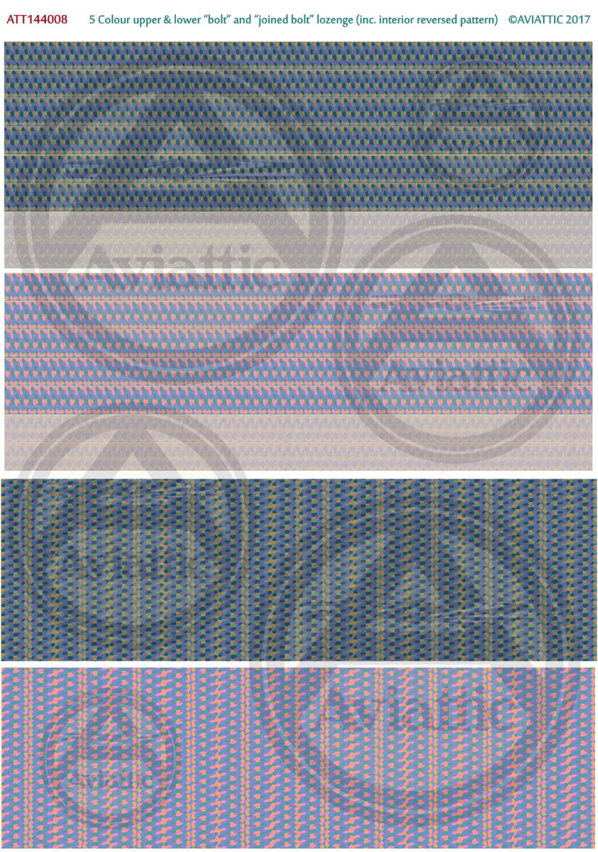 Aviattic ATT14408 1:144 5 colour upper and lower 'bolt' and 'joined bolt' lozenge (inc.interior reversed pattern)