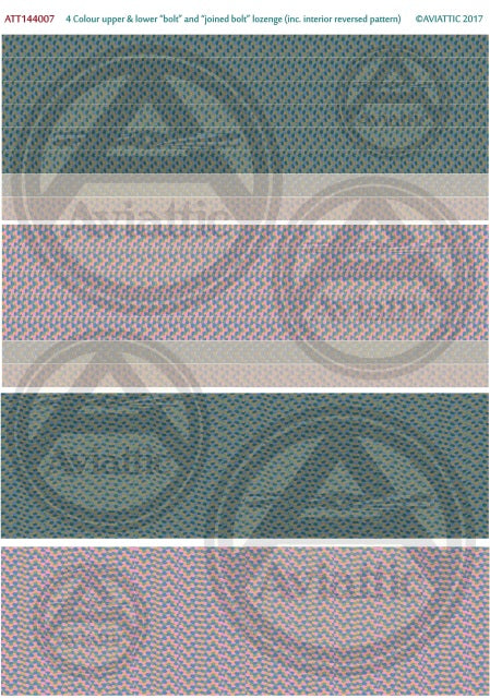 Aviattic ATT14407 1:144 4 colour upper and lower 'bolt' and 'joined bolt' lozenge (inc.interior reversed pattern)