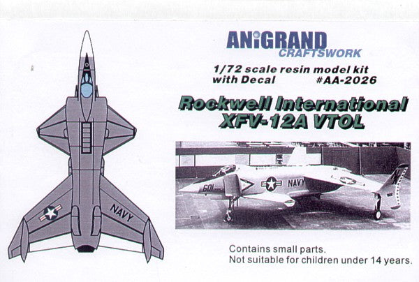 Anigrand Craftswork 2026 1:72 Rockwell International XFV-12A U.S. Navy VTOL fighter