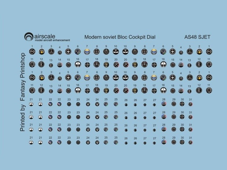 Airscale AS48SJET 1:48 Soviet Jet Instruments