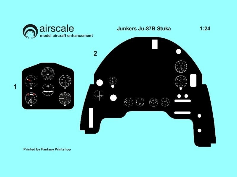 Airscale PE24STU 1:24 Junkers Ju-87B-2 'Stuka' Multi-Media Instrument Panel
