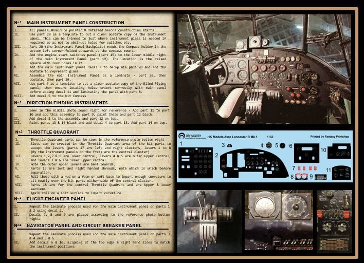Airscale PE32LANC 1:32 Avro Lancaster B Mk.I. Upgraded Brass Interior