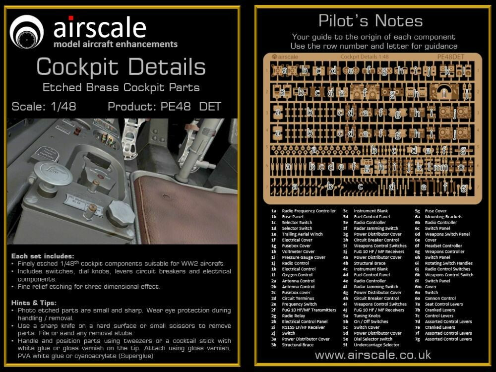 Airscale PE48DET 1:48 Cockpit Details