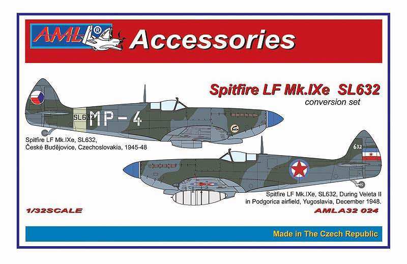 AML A32024 1:32 Supermarine Spitfire Mk.IXe with Germany fuel tank Czech AF
