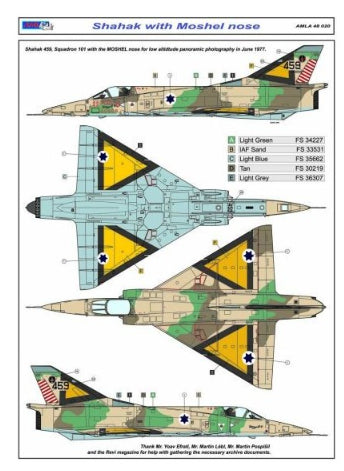 AML A48020 1:48 Dassault-Mirage IIICR/Moshel (PUR set + PE parts + Decal sheet)