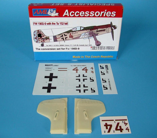 AML A48022 1:48 Focke-Wulf Fw-190D-9 with the Ta-152 tail (PUR parts + Decals)
