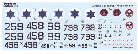 AML A48018 1:48 Dassault-Mirage IIICR/Tzniut (PUR set + PE parts + Decal sheet)