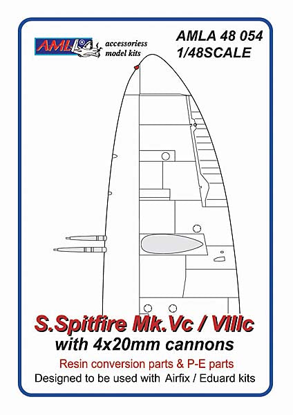 AML A48054 1:48 Supermarine Spitfire Mk.Vc/Mk.VIIIC wing cannons