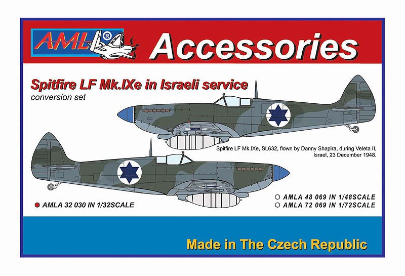 AML A32030 1:32 Supermarine Spitfire Mk.IXe with Germany fuel tanks - Israeli Air Force
