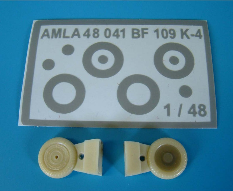 AML A48041 1:48 Messerschmitt Bf-109K-4 wheels + paint masks