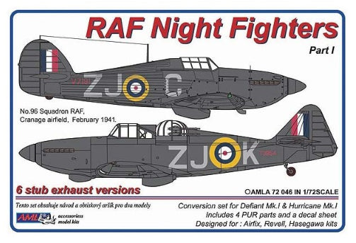 AML A48050 1:48 Hawker Hurricane Mk.I & Boulton-Paul Defiant Mk.I  6 stub exhaust versions / Part 2