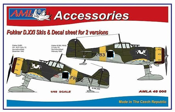 AML A48005 1:48 Fokker D.XXI Finnish decal with resin skis