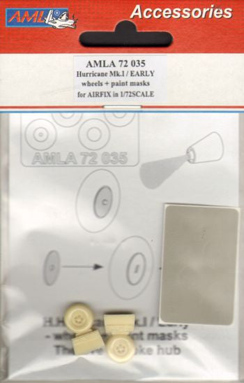 AML A72035 1:72 Hawker Hurricane Mk.I / Early - wheels & paint masks