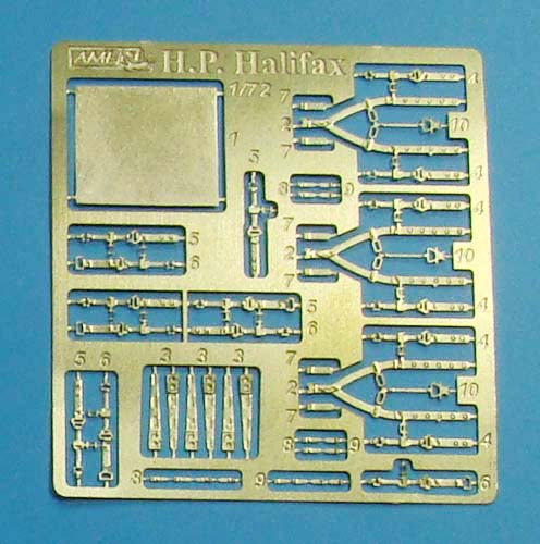 AML A72043 1:72 Handley-Page Halifax B Mk.V decals with Morris Block radiators and corrected propellers