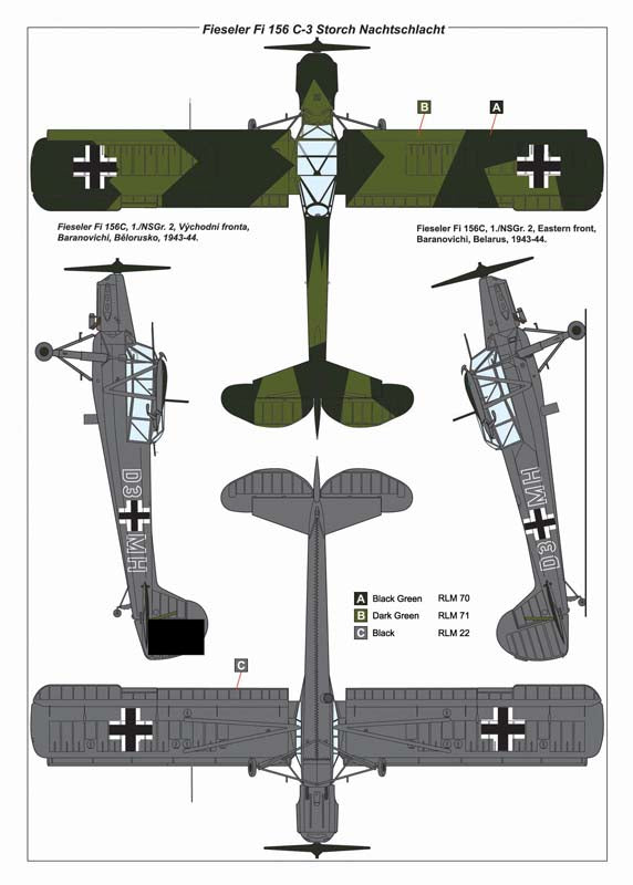 AML A48065 1:48 Fieseler Fi-156C-3 'Storch' Nachtschlacht