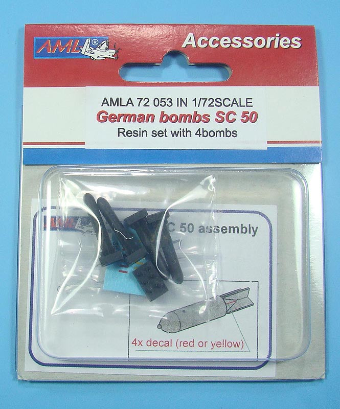 AML A72053 1:72 4 x German bombs SC-50