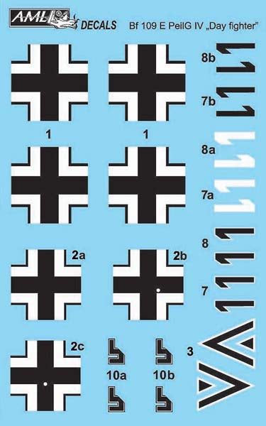 AML A72059 1:72 Messerschmitt Bf-109E-4 PeilG IV Day fighters with etched parts and decals