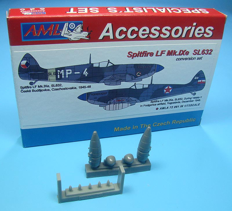 AML A72061 1:72 Supermarine Spitfire Mk.IXe German fuel tanks in Czech AF service