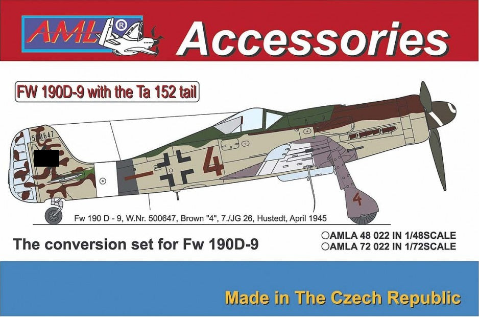 AML A72022 1:72 Focke-Wulf Fw-190D-9 with the Ta-152 tail (NEW) (PUR parts + Decals)