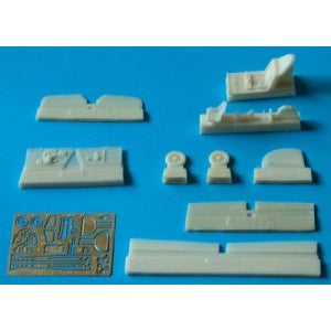 AML A72008 1:72 Messerschmitt Bf-109B Interior (PUR set + PE set) cockpit set, wheel well and doors,