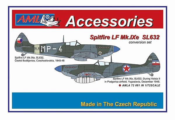 AML A72061 1:72 Supermarine Spitfire Mk.IXe German fuel tanks in Czech AF service