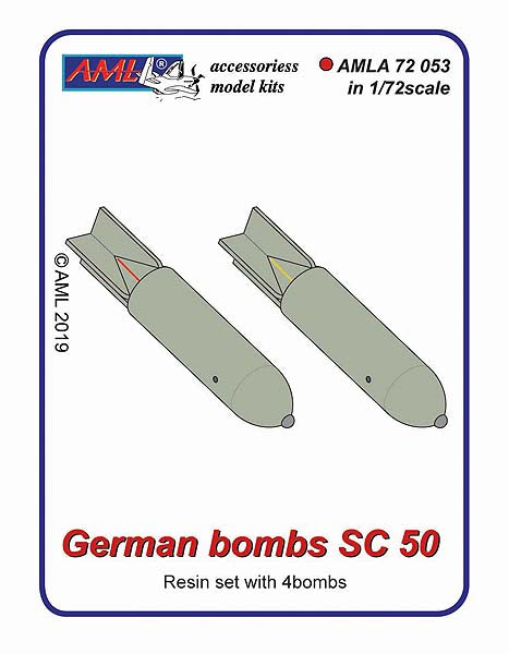 AML A72053 1:72 4 x German bombs SC-50