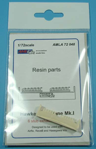AML A72048 1:72 Hawker Hurricane Mk.I ÃƒÆ’Ã‚Â¢ÃƒÂ¢Ã¢â‚¬Å¡Ã‚Â¬ÃƒÂ¢Ã¢â€šÂ¬Ã…â€œ 6 stub exhaust versions