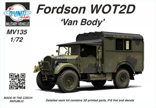 Planet Models MV135 1:72 Fordson WOT2D Van Body