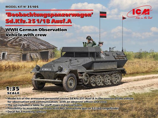 ICM 35105 1:35 Beobachtungspanzerwagen' Sd.Kfz.251/18 Ausf.A