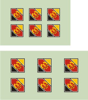 Mark I Decals DMK14435 1:144 East German Air Force Insignia (size: 500, 580 mm), 2 sets