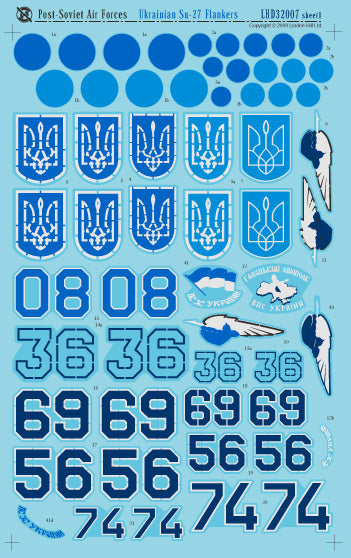 Linden Hill D32007 1:32 Sukhoi Su-27 Flankers Post Soviet Ukraine Air Force