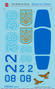 Linden Hill D32007 1:32 Sukhoi Su-27 Flankers Post Soviet Ukraine Air Force