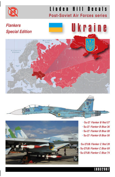 Linden Hill D32007 1:32 Sukhoi Su-27 Flankers Post Soviet Ukraine Air Force