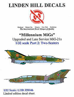 Linden Hill D32004B 1:32 Mikoyan MiG-21UM Two Seaters