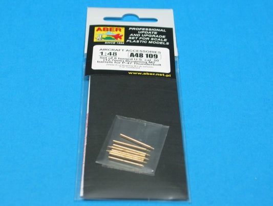 Aber A48109 1:48 Set of 8 Turned cal .50 (12,7mm) U.S. Browning M2 Barrels for Republic P-47D Thunderbolt
